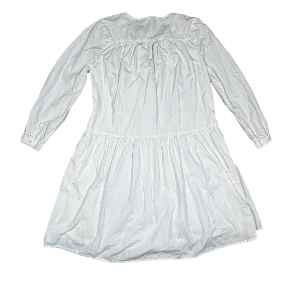 J.Crew White Boho Cotton Embroidered‎ Garden Ladybug Country Cottage Dress Sz S - Picture 11 of 13